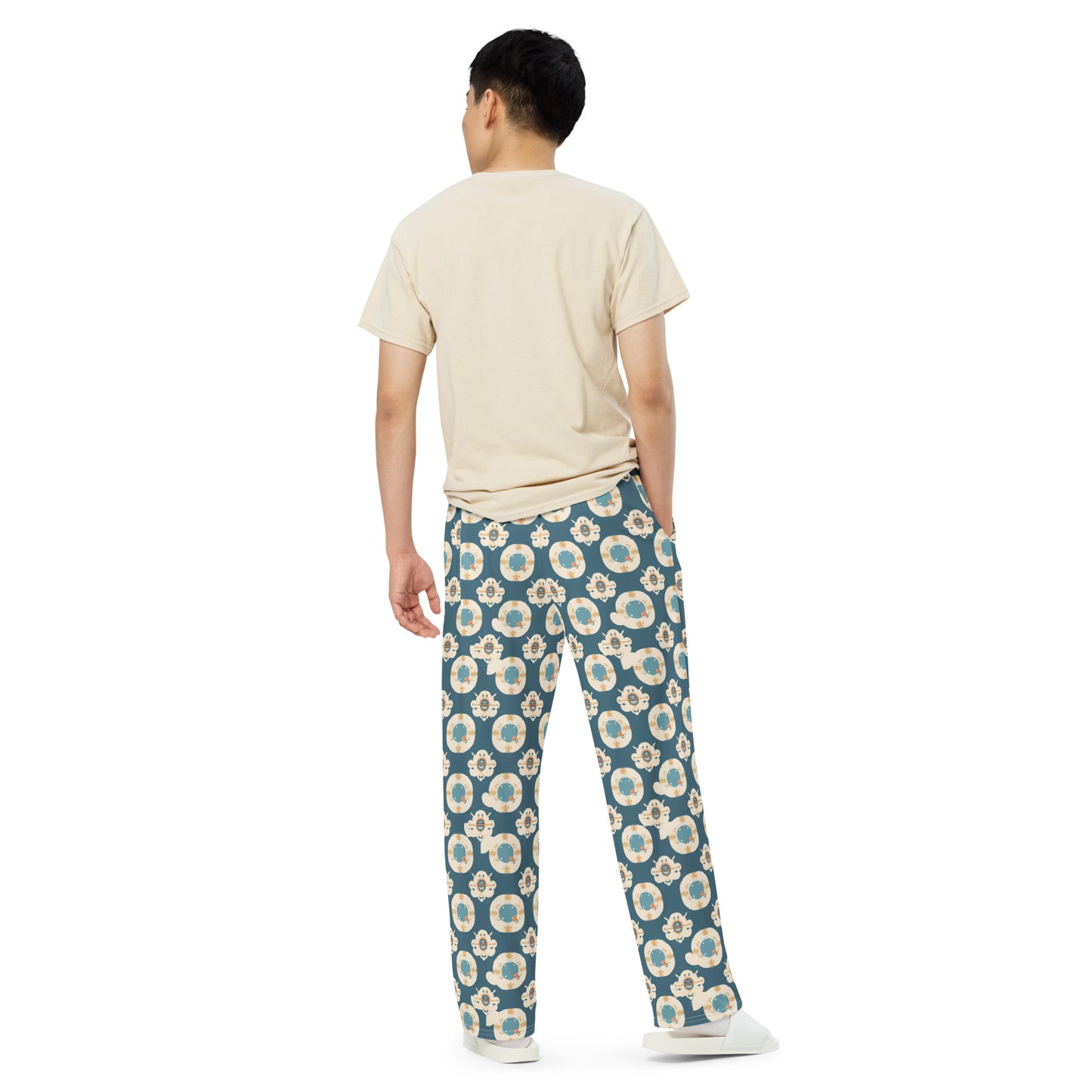 All-over print unisex wide-leg pants