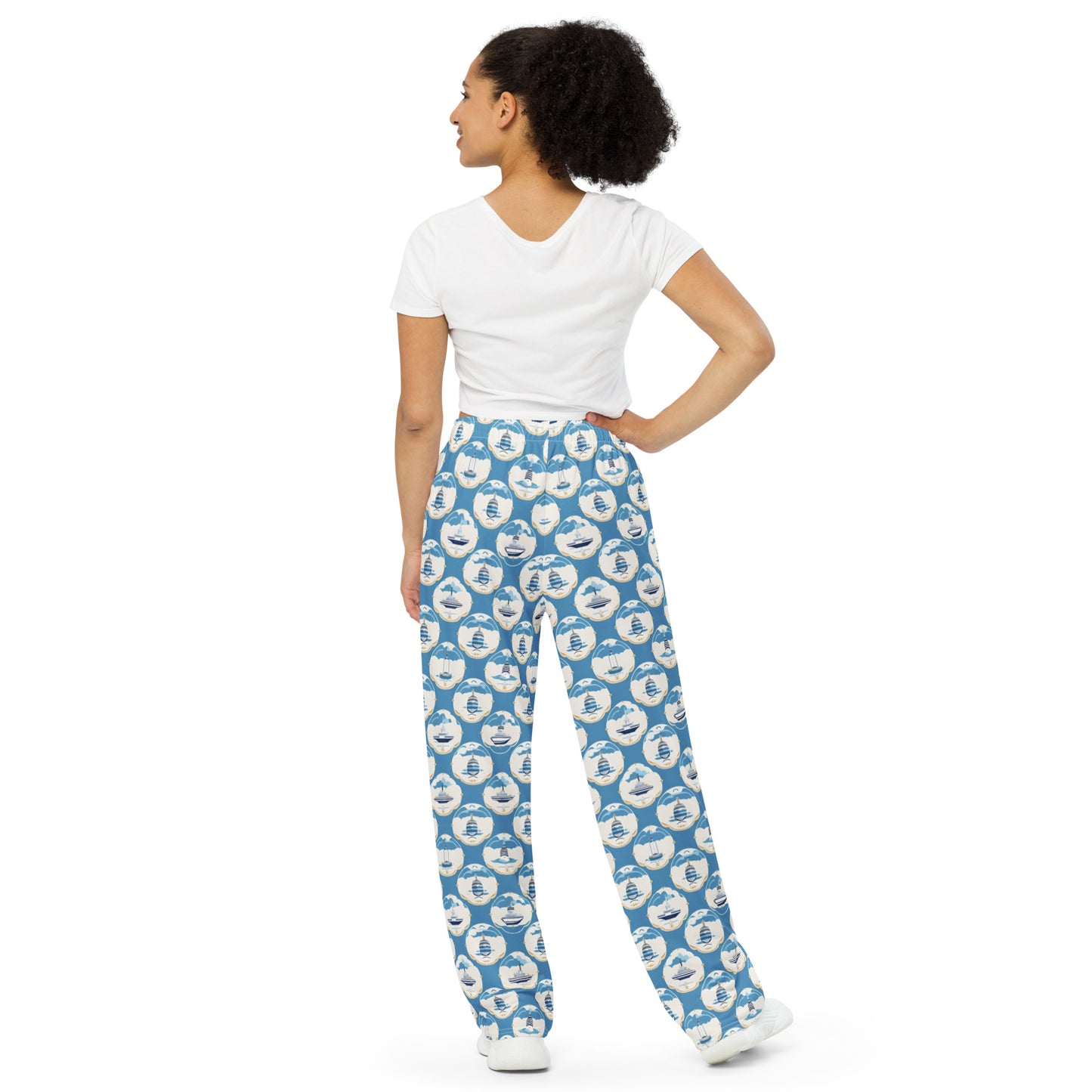 All-over print unisex wide-leg pants