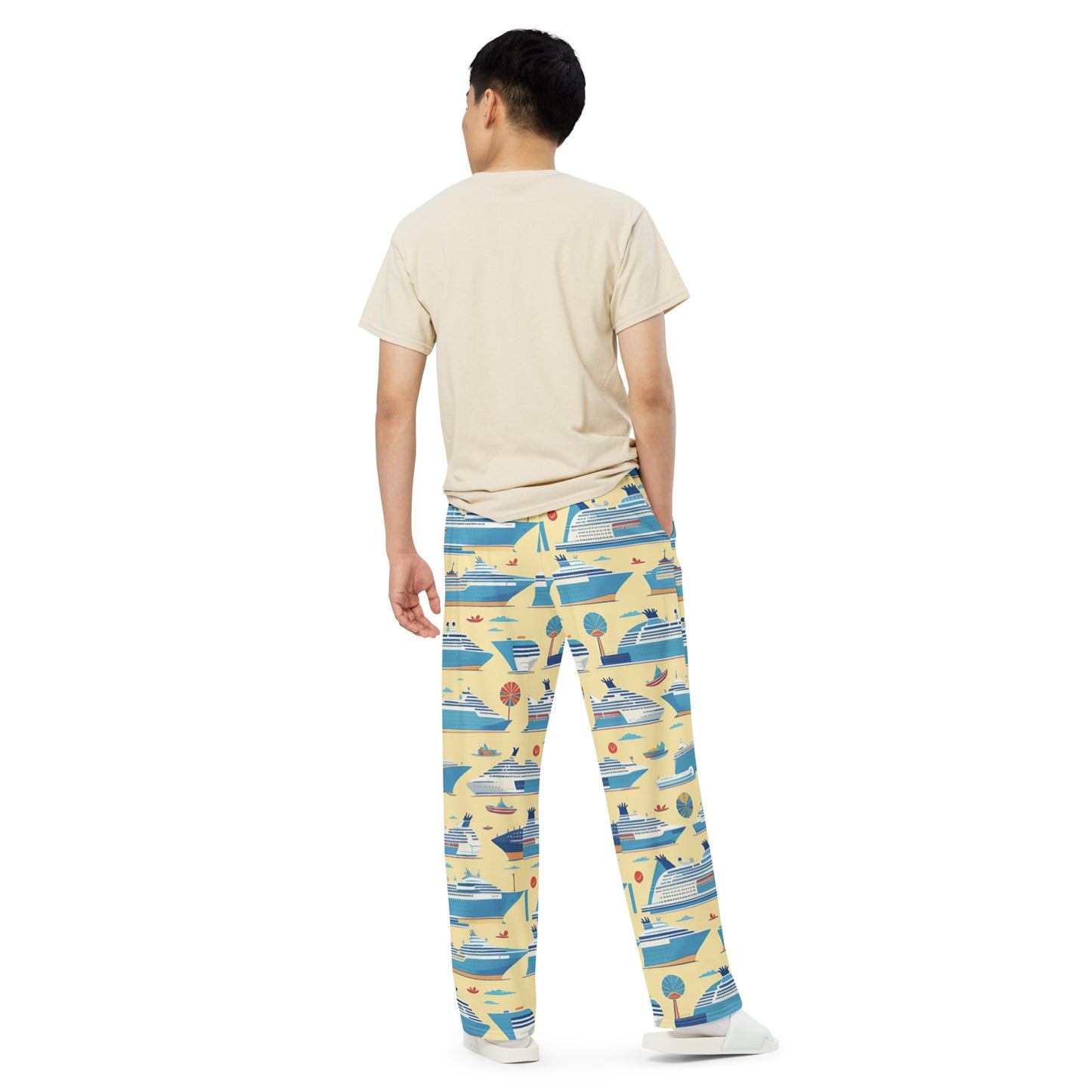 All-over print unisex wide-leg pants