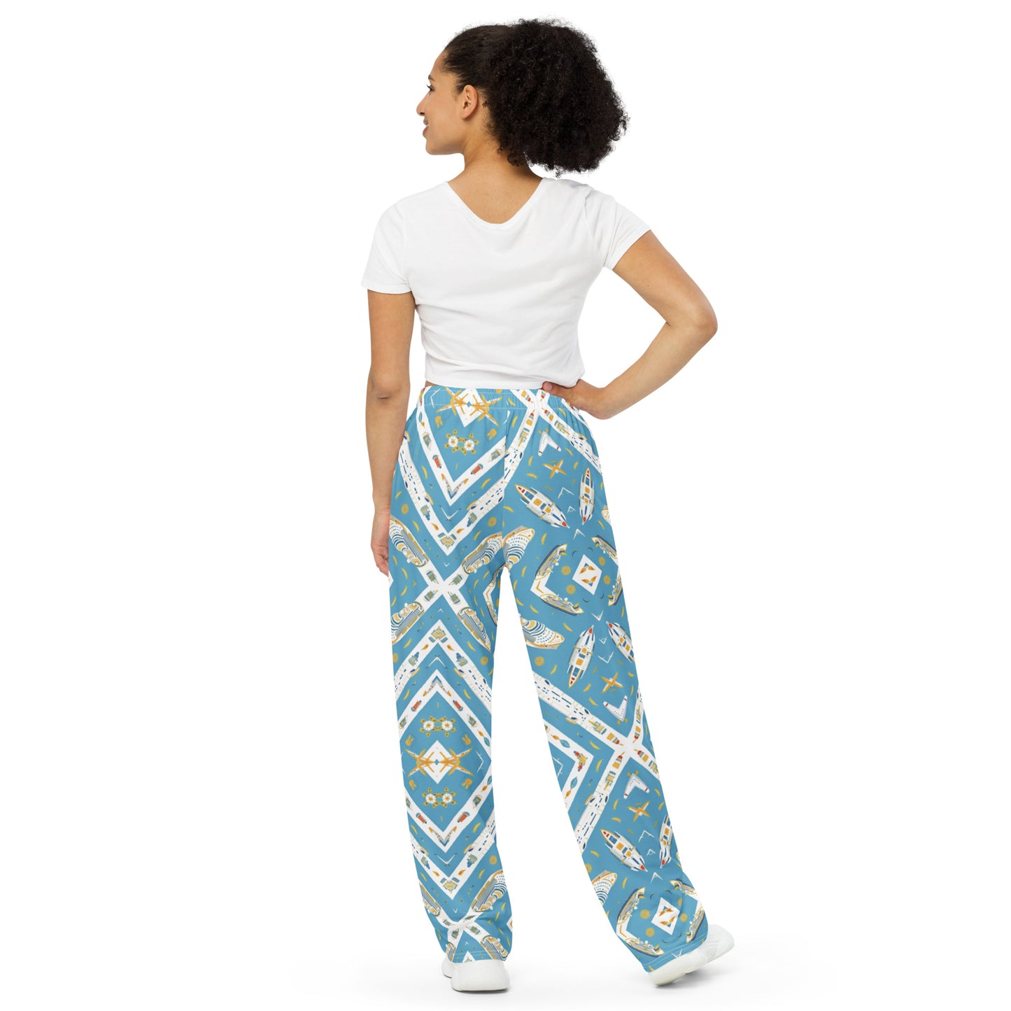 All-over print unisex wide-leg pants