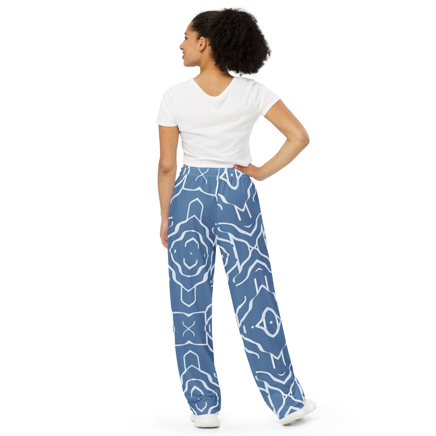 All-over print unisex wide-leg pants