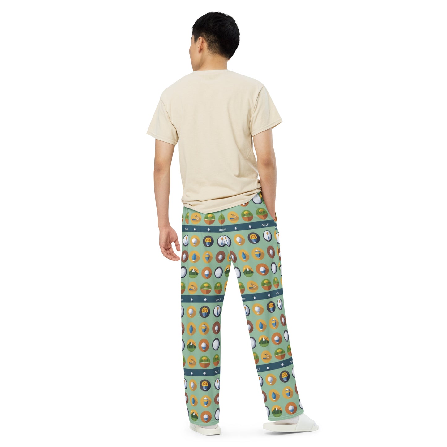 All-over print unisex wide-leg pants