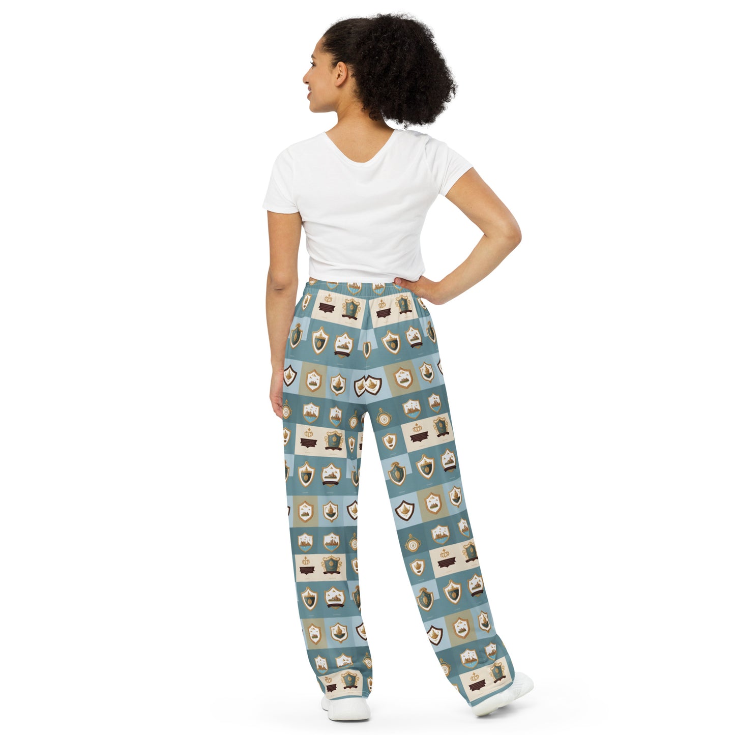 All-over print unisex wide-leg pants