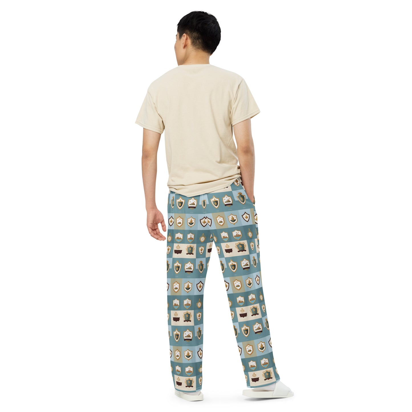 All-over print unisex wide-leg pants