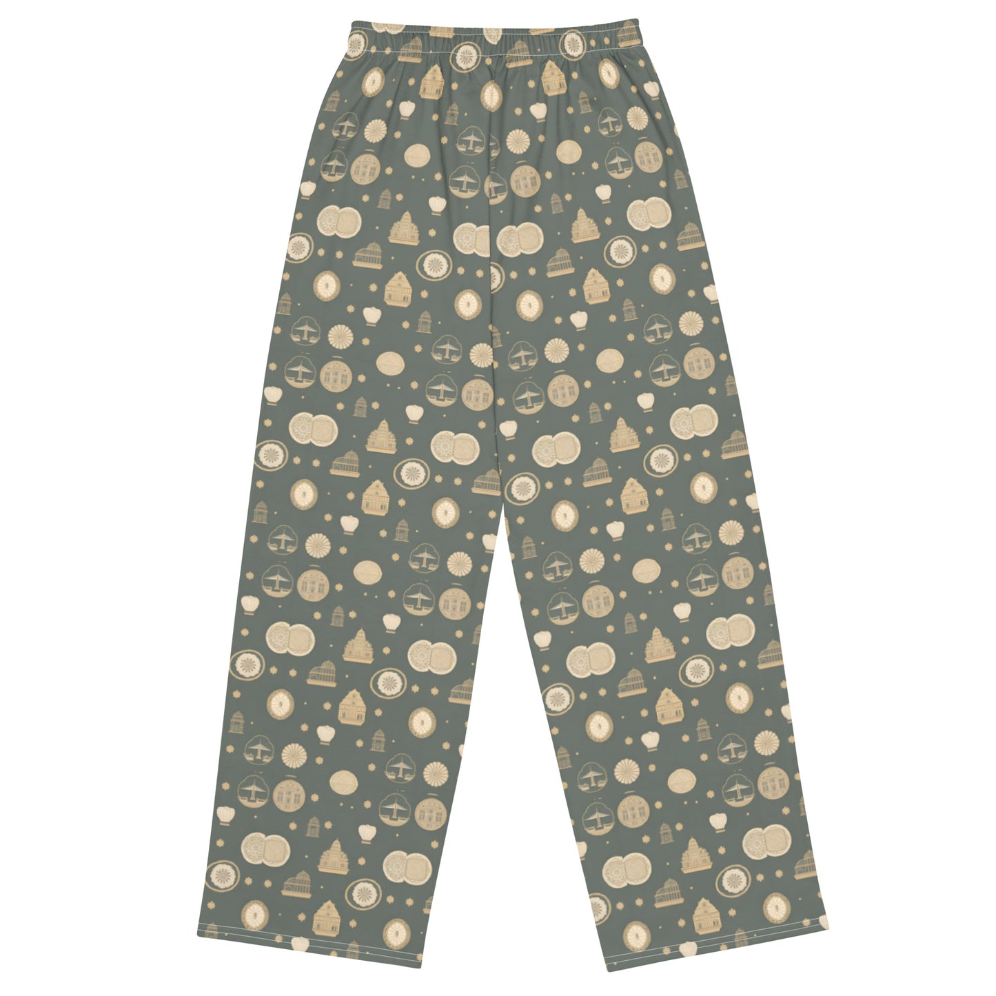 All-over print unisex wide-leg pants