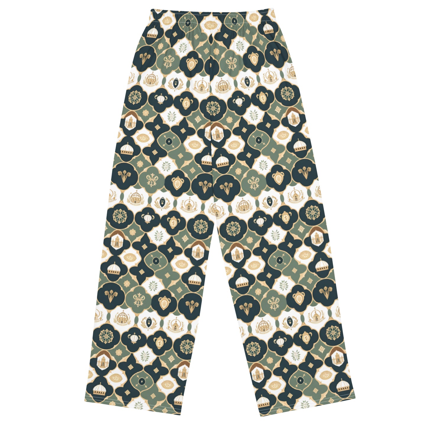 All-over print unisex wide-leg pants