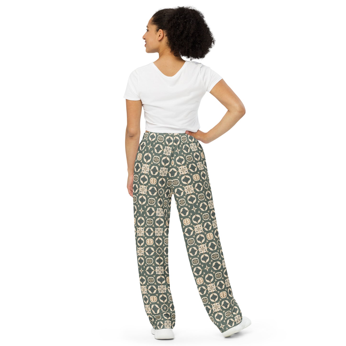 All-over print unisex wide-leg pants