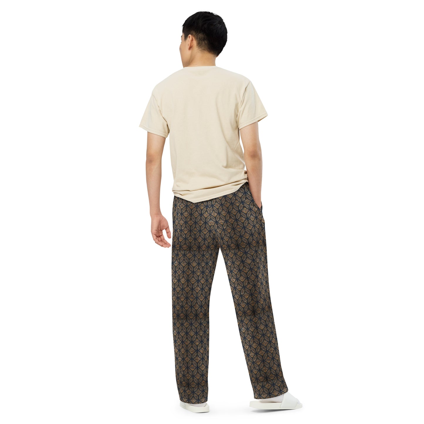 All-over print unisex wide-leg pants