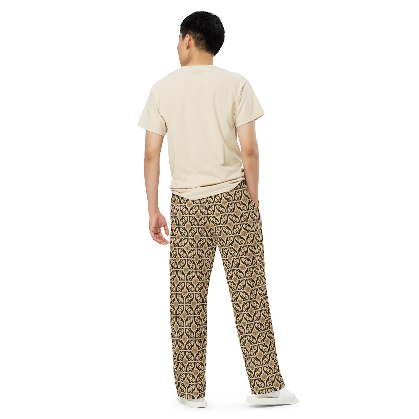 All-over print unisex wide-leg pants