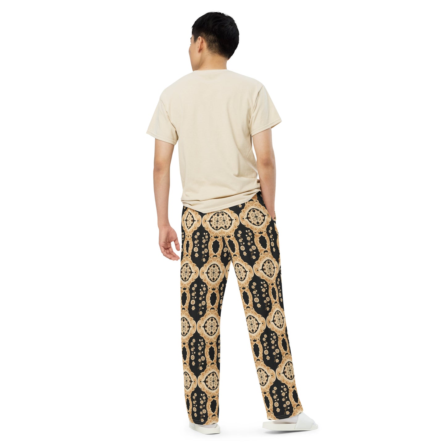 All-over print unisex wide-leg pants