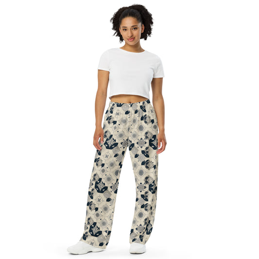 All-over print unisex wide-leg pants