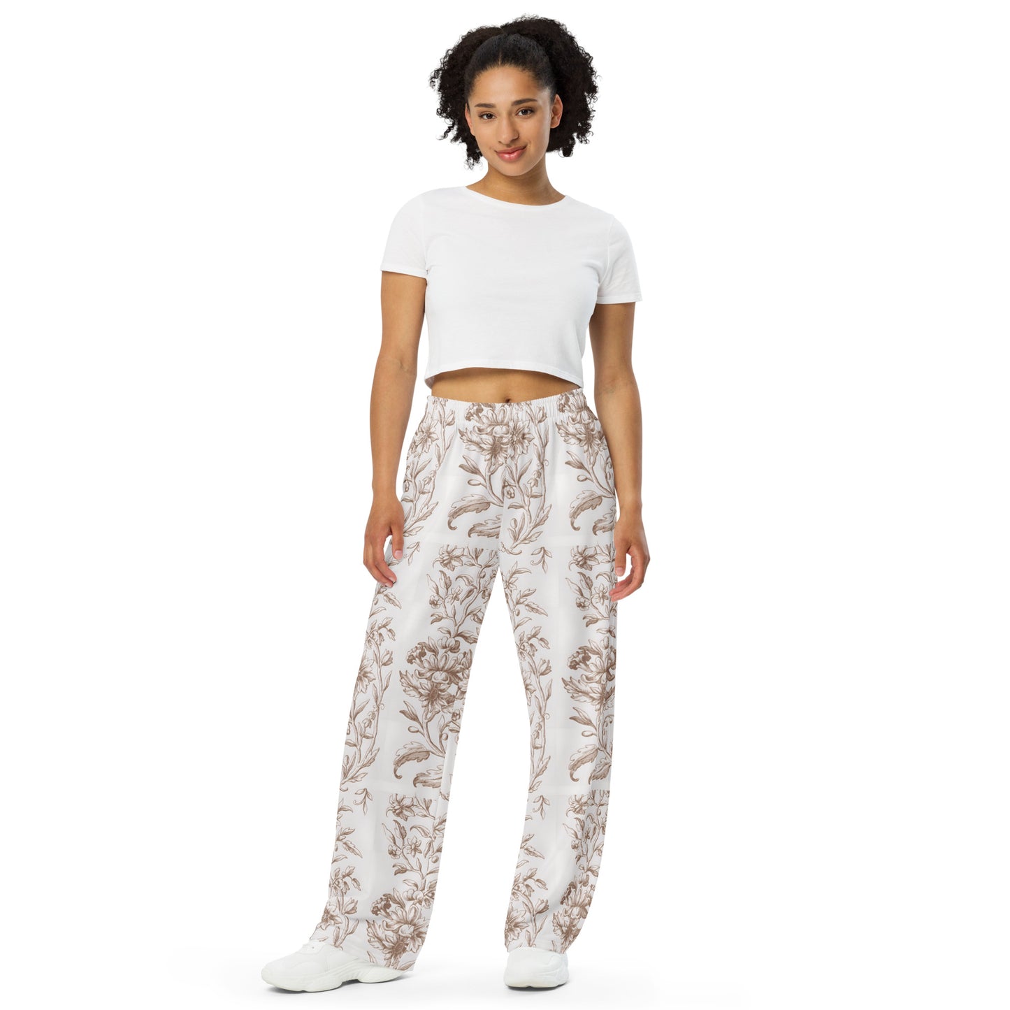 All-over print unisex wide-leg pants