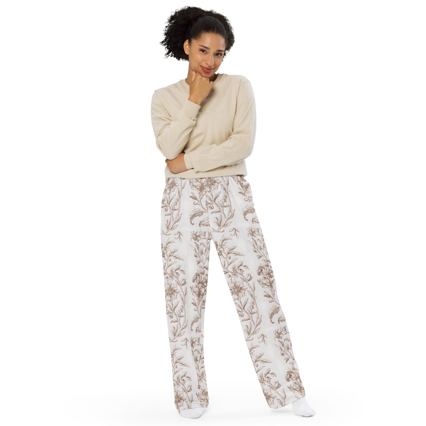 All-over print unisex wide-leg pants