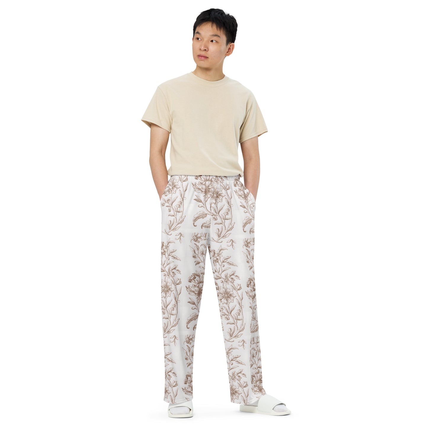 All-over print unisex wide-leg pants