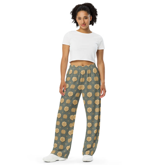 All-over print unisex wide-leg pants