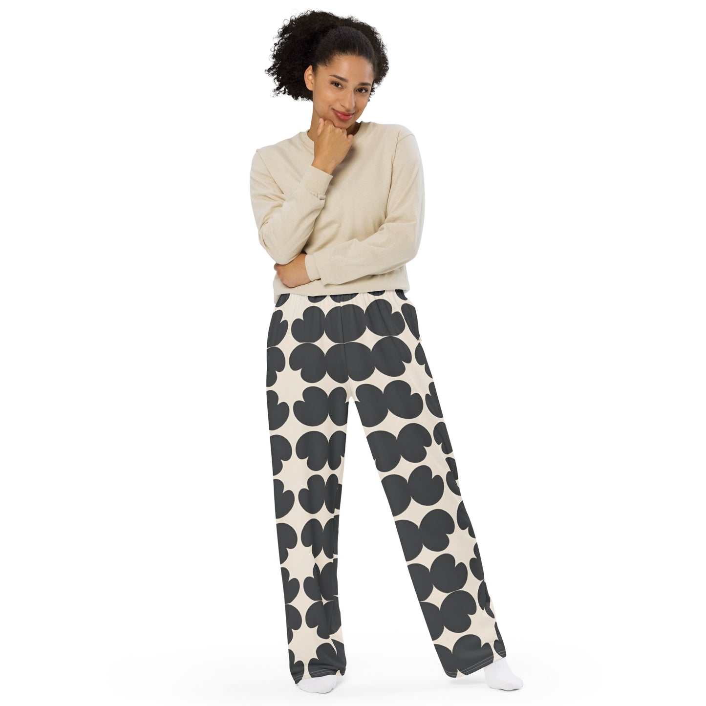 All-over print unisex wide-leg pants