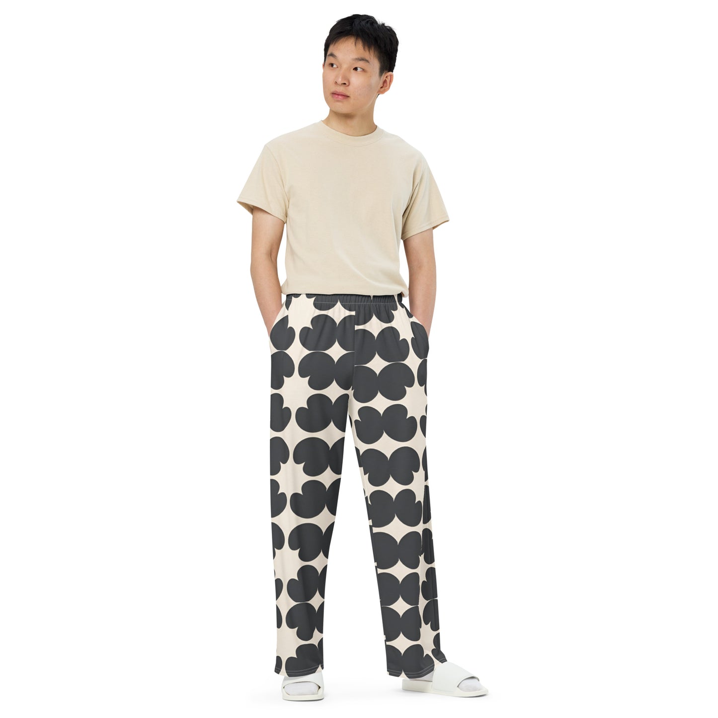 All-over print unisex wide-leg pants