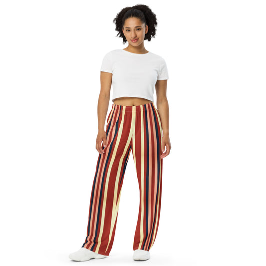 All-over print unisex wide-leg pants