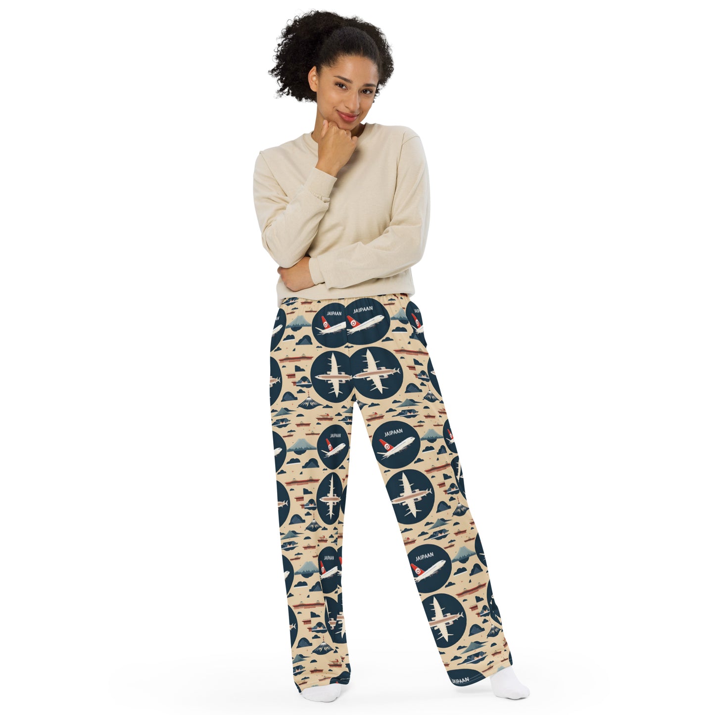 All-over print unisex wide-leg pants