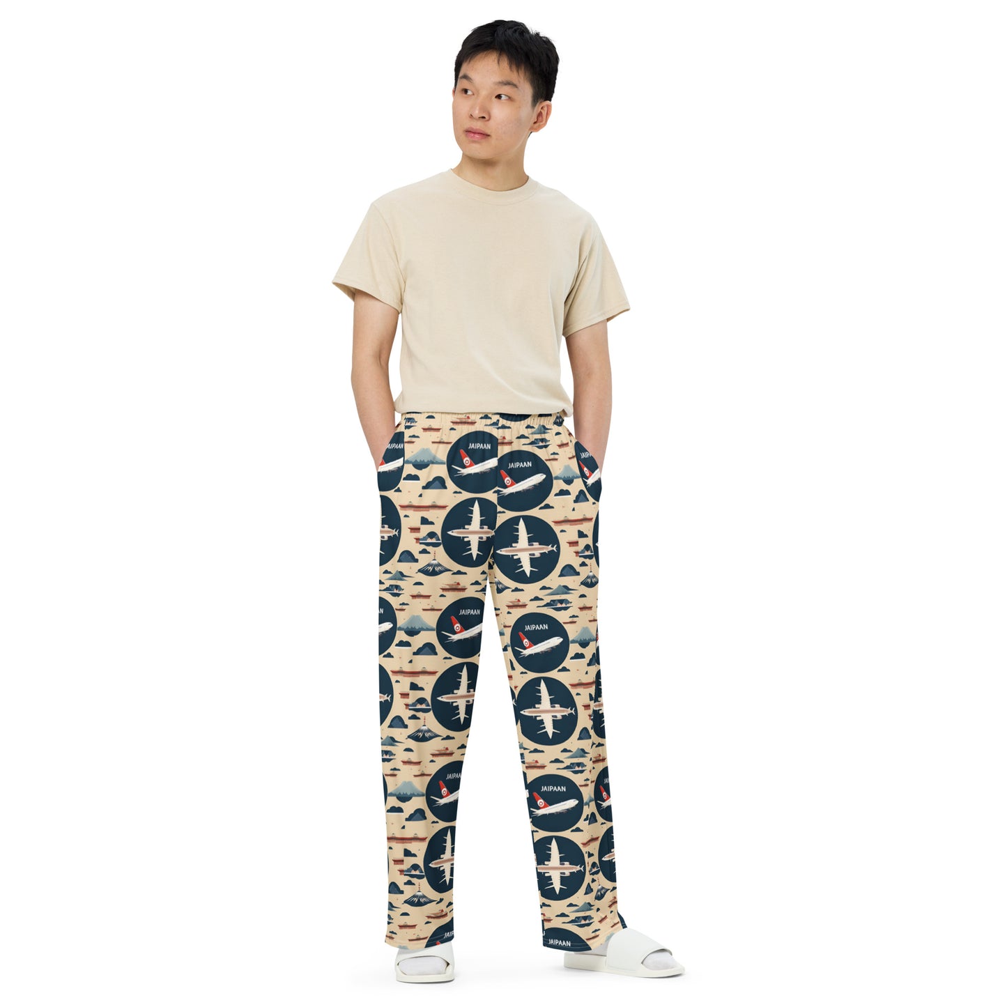 All-over print unisex wide-leg pants