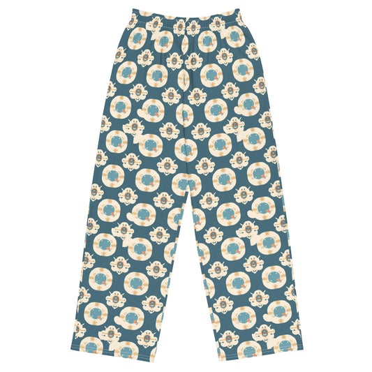 All-over print unisex wide-leg pants