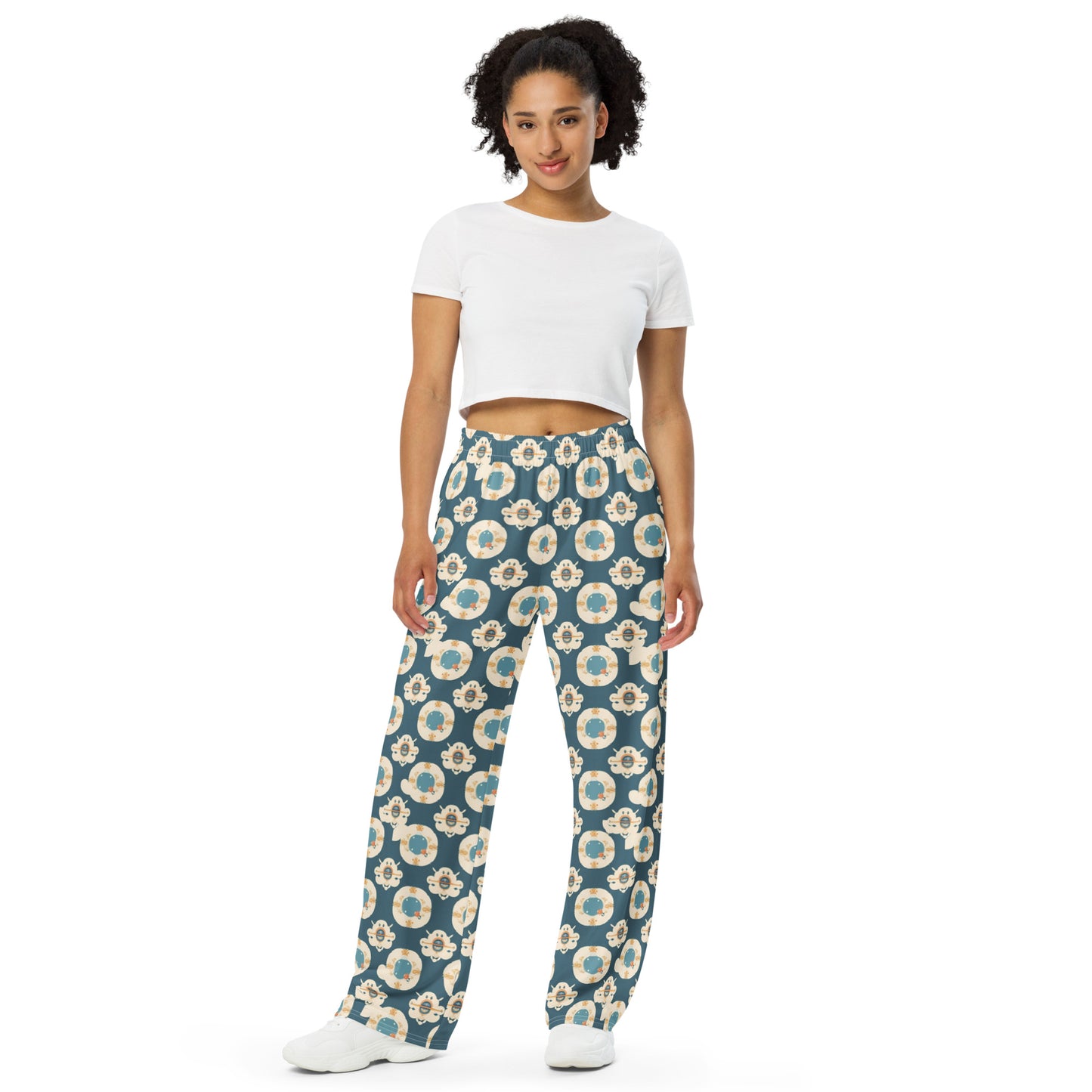 All-over print unisex wide-leg pants