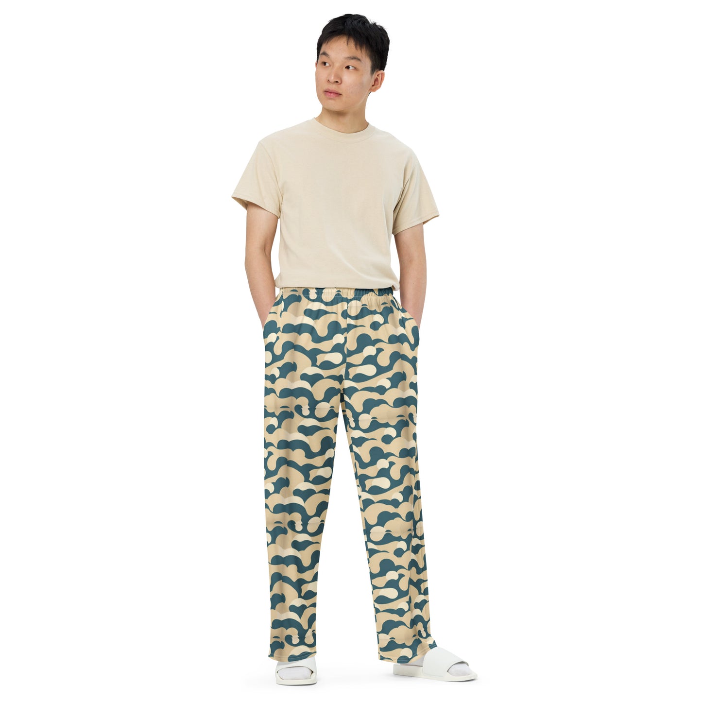 All-over print unisex wide-leg pants