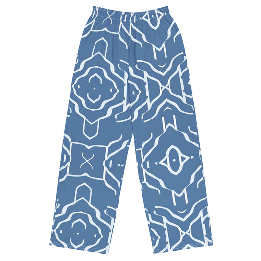 All-over print unisex wide-leg pants