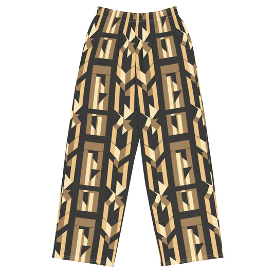 All-over print unisex wide-leg pants