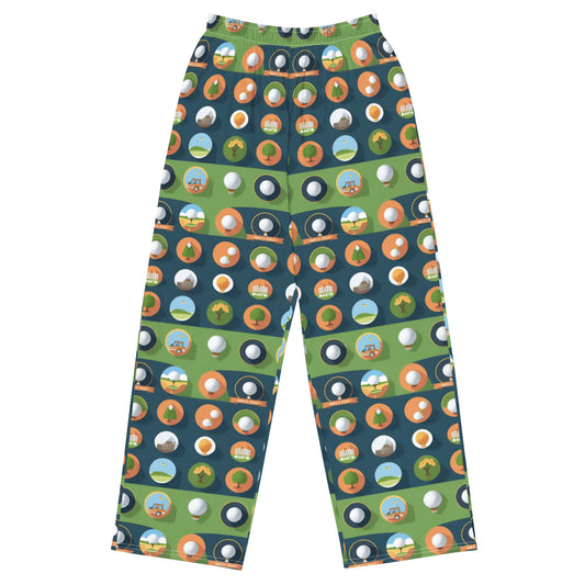 All-over print unisex wide-leg pants