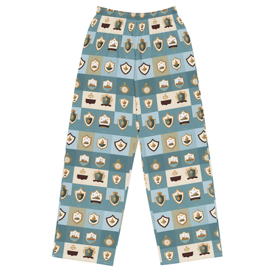 All-over print unisex wide-leg pants