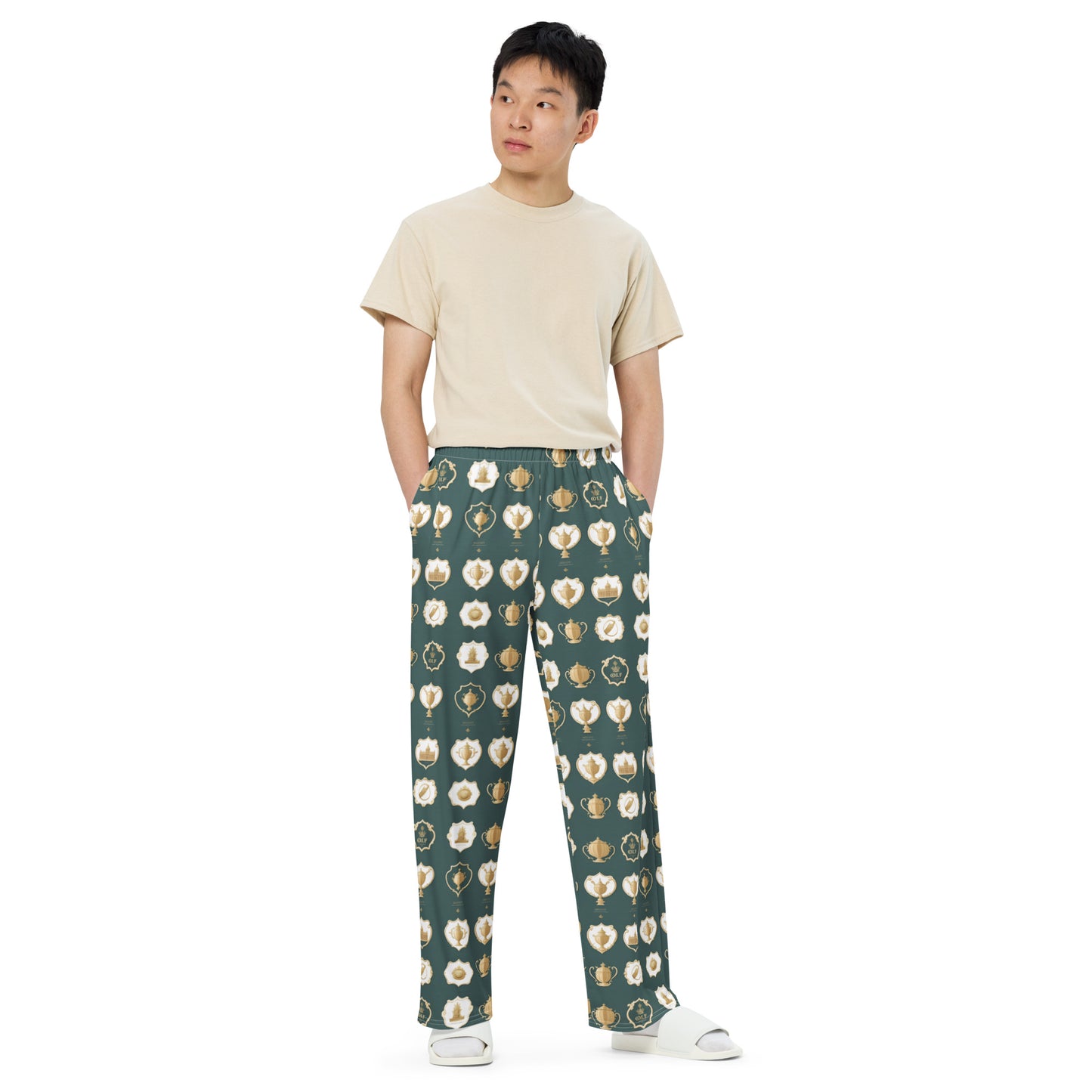 All-over print unisex wide-leg pants