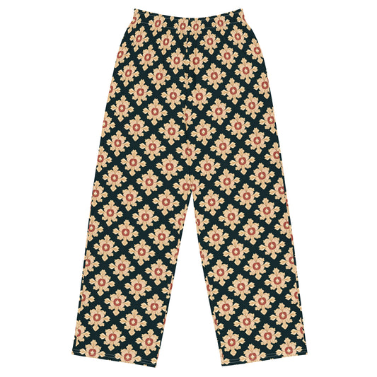 All-over print unisex wide-leg pants