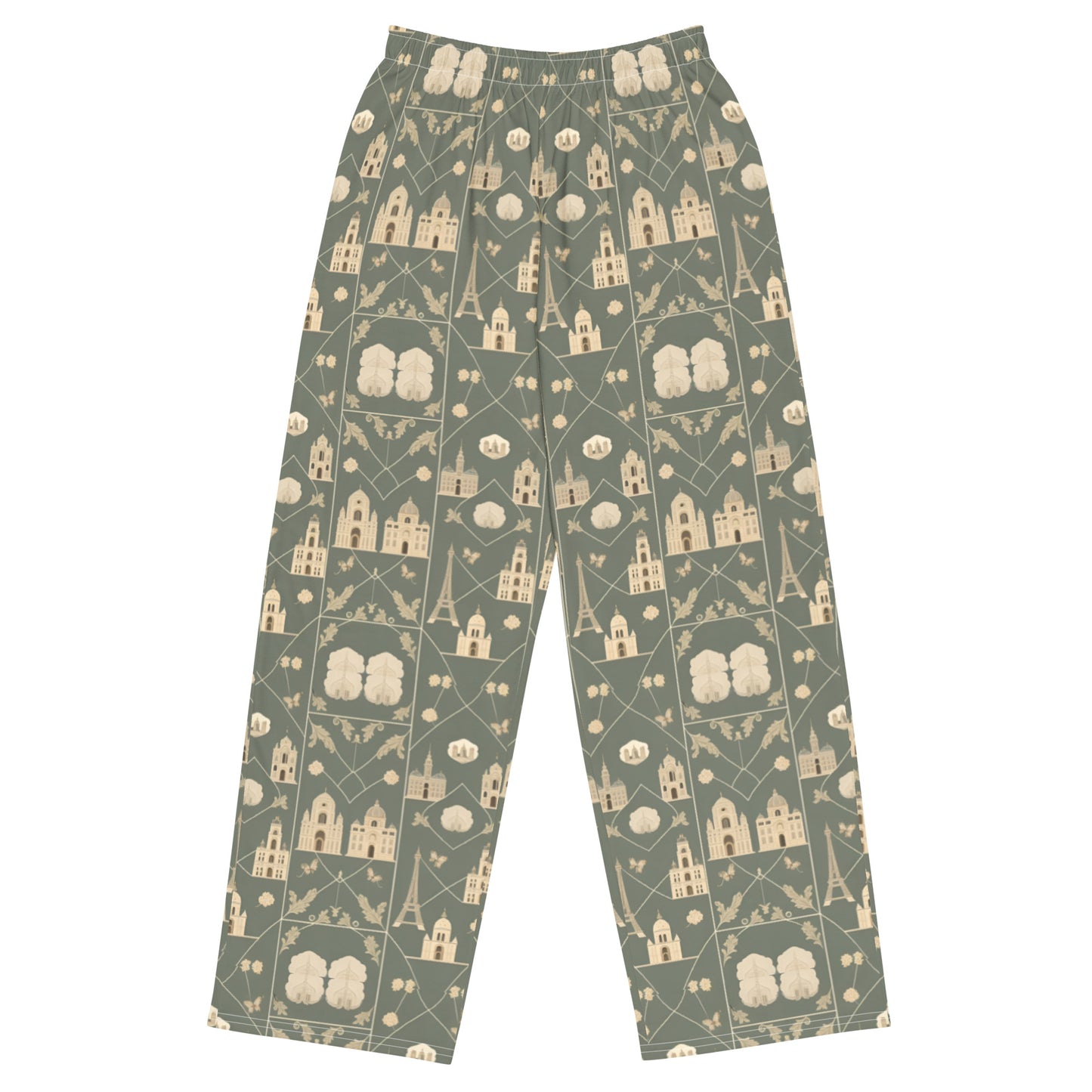 All-over print unisex wide-leg pants