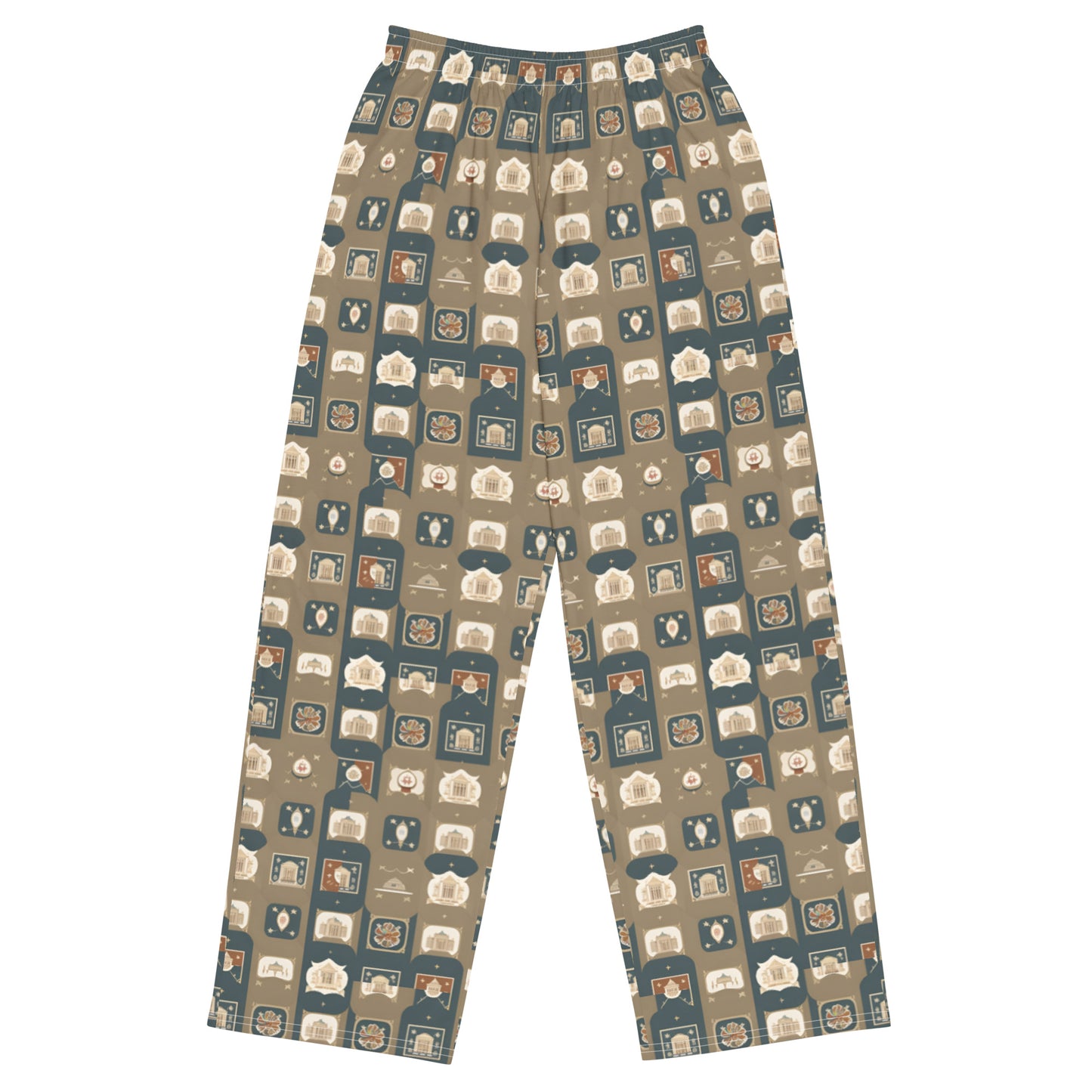 All-over print unisex wide-leg pants