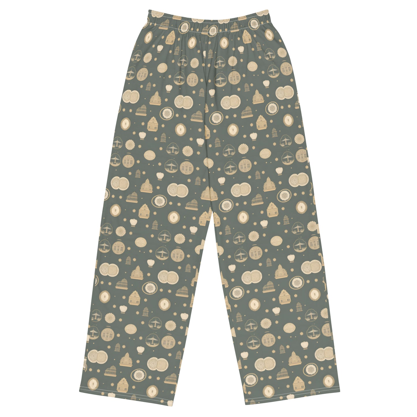 All-over print unisex wide-leg pants