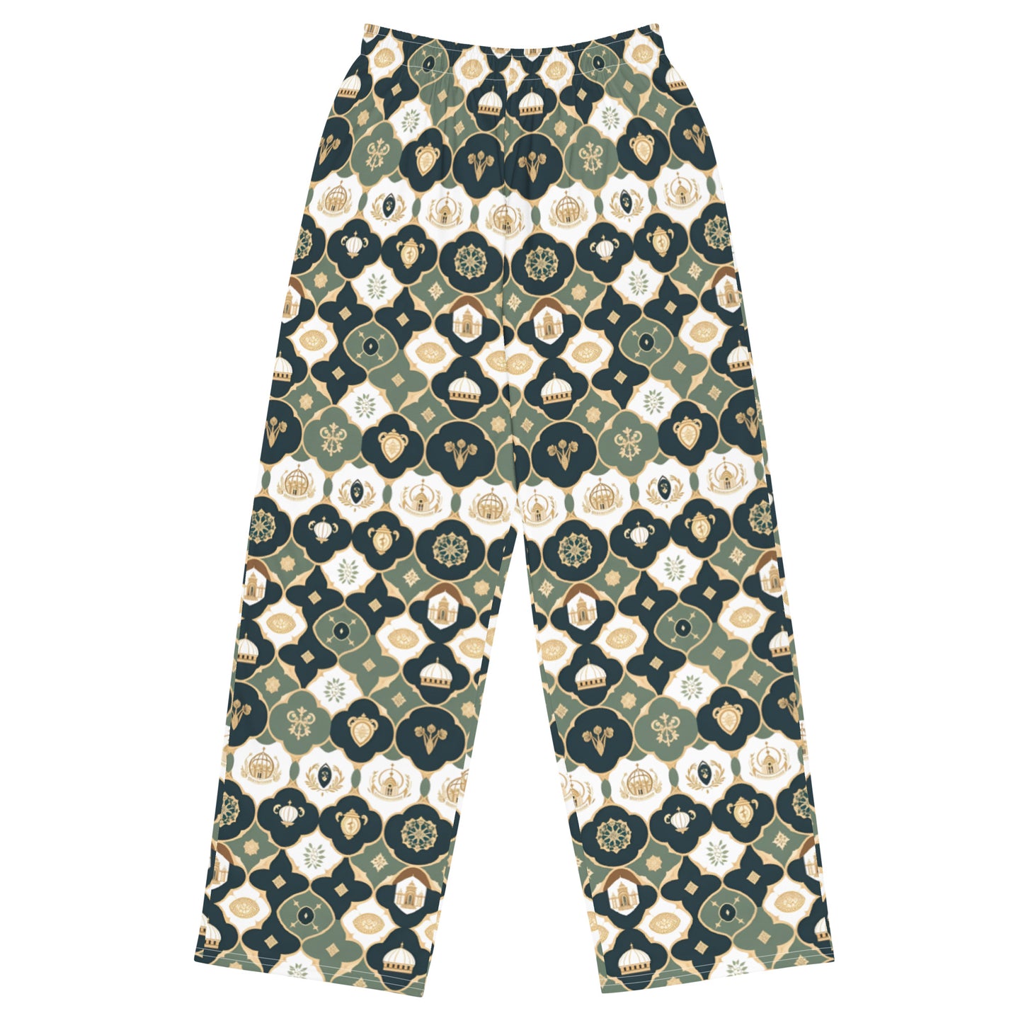 All-over print unisex wide-leg pants