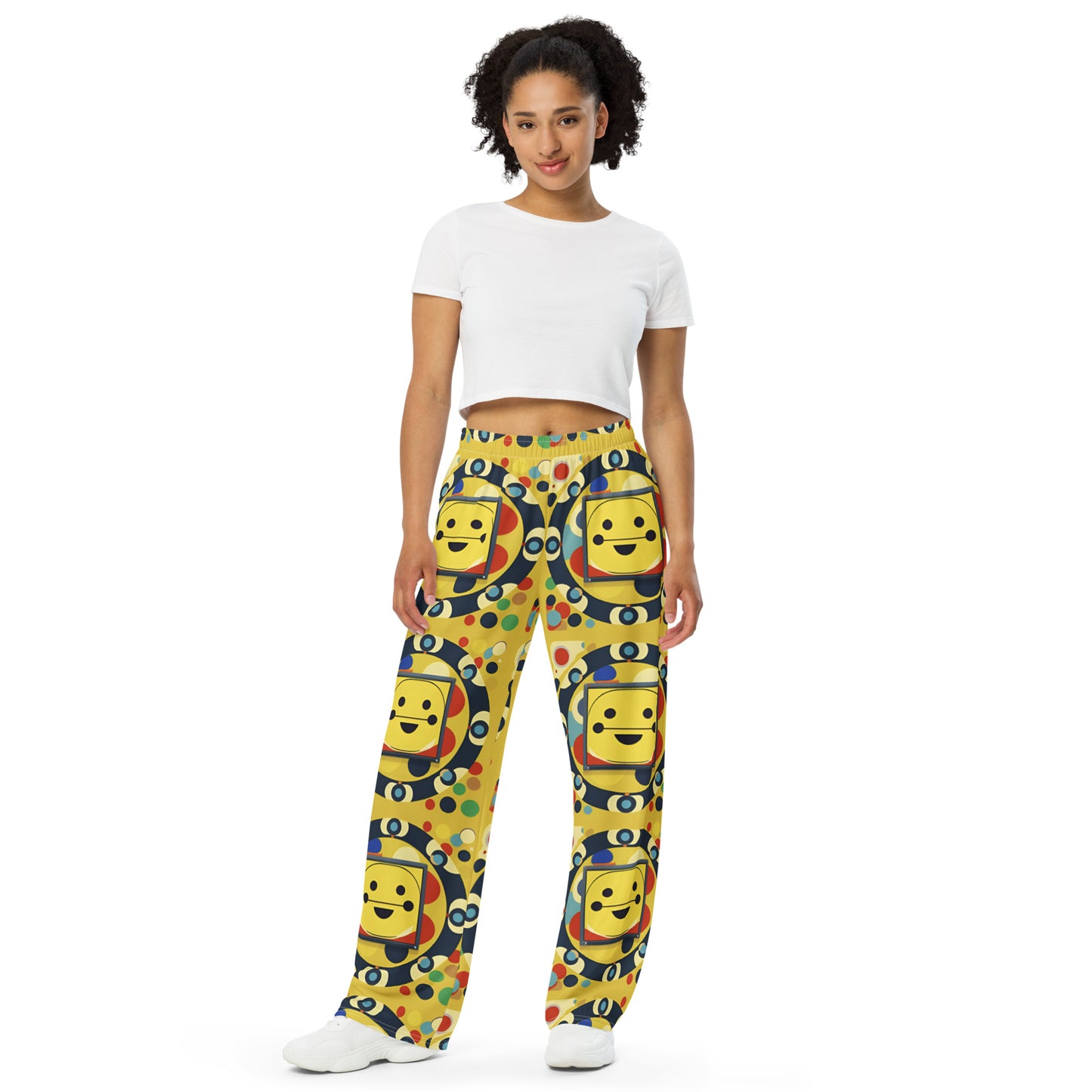 All-over print unisex wide-leg pants