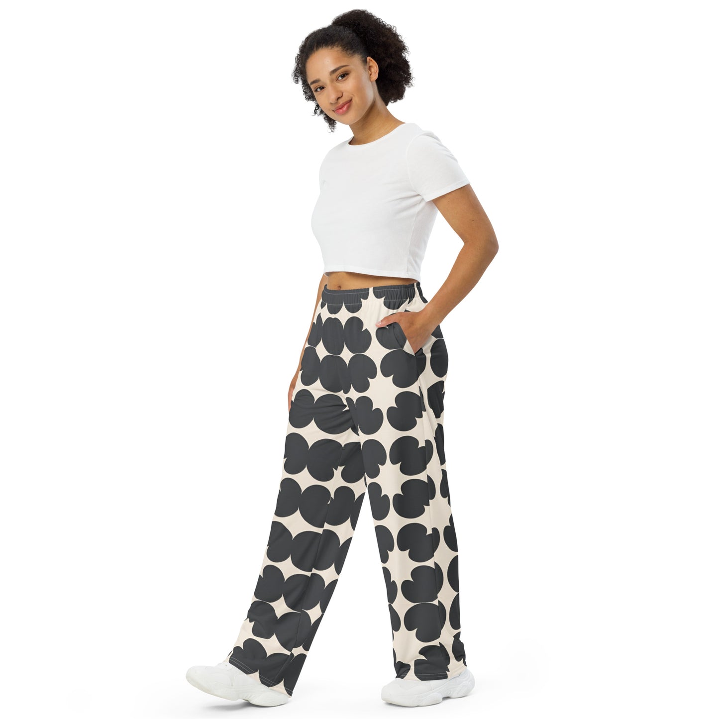 All-over print unisex wide-leg pants