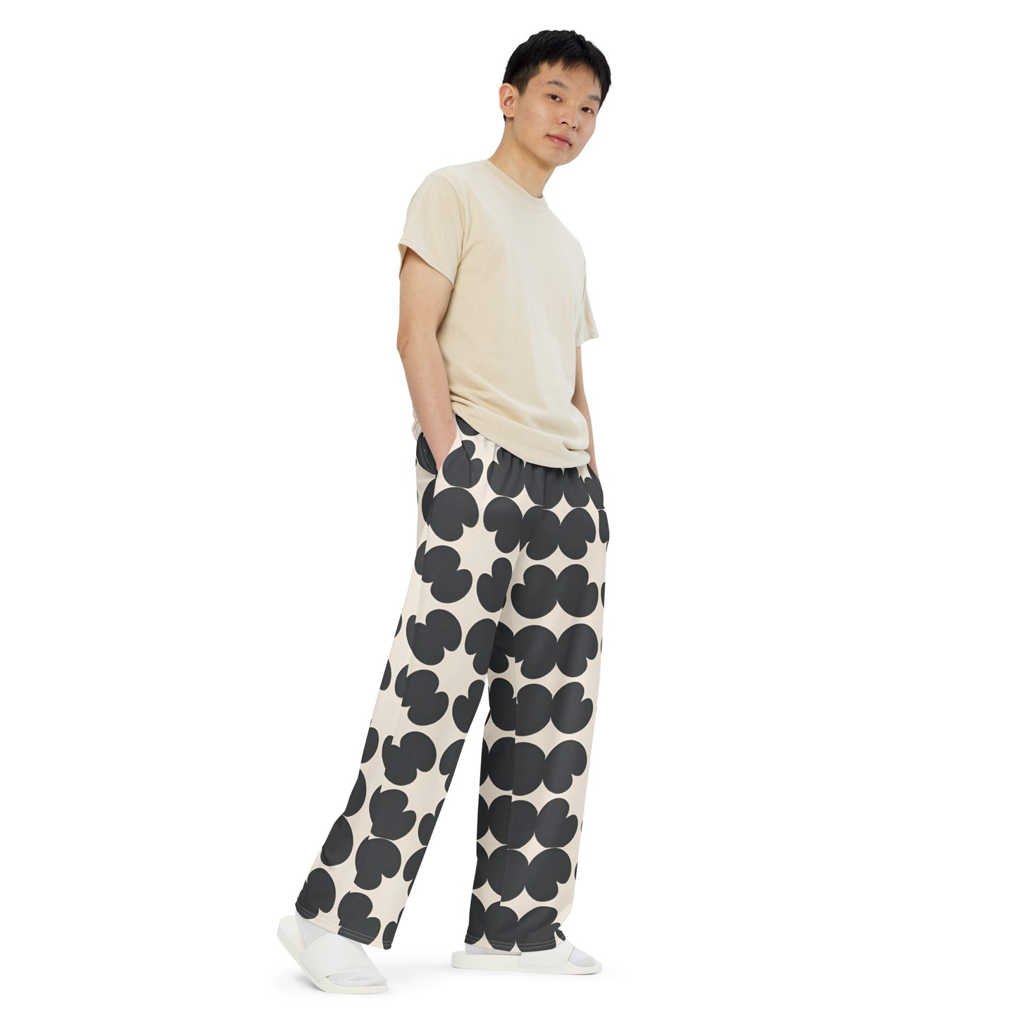 All-over print unisex wide-leg pants