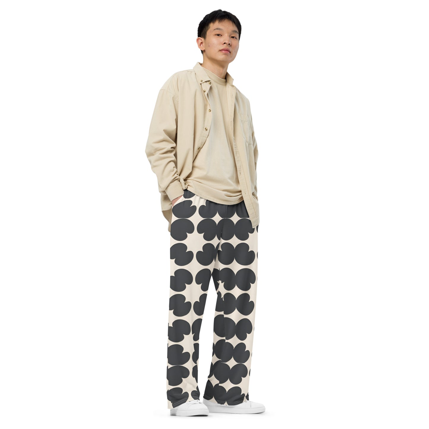 All-over print unisex wide-leg pants