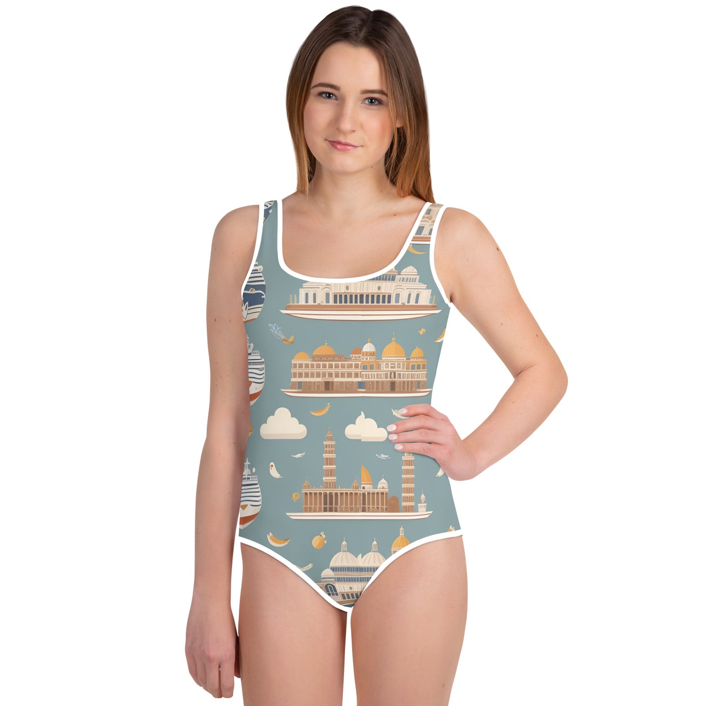 All-Over Print Youth Swimsuit