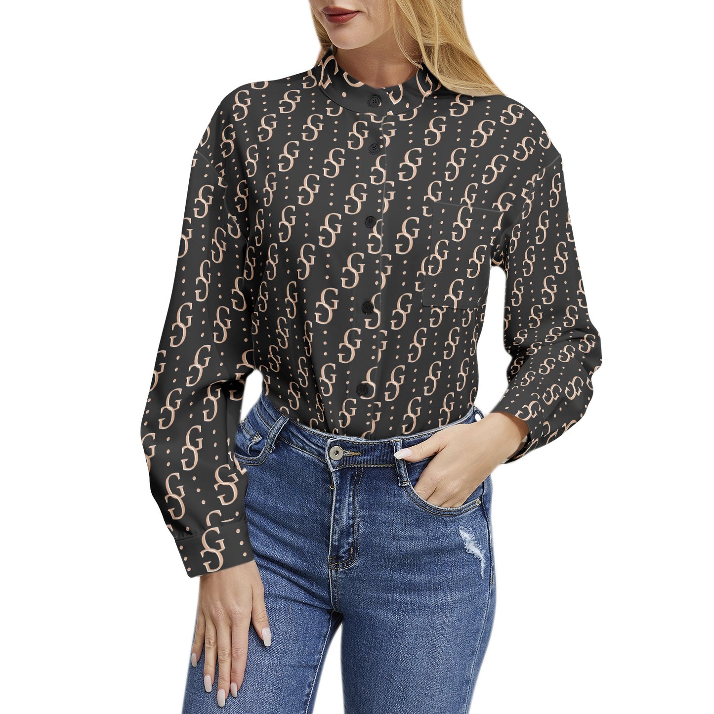 Long Sleeve Button Up Casual Shirt Top