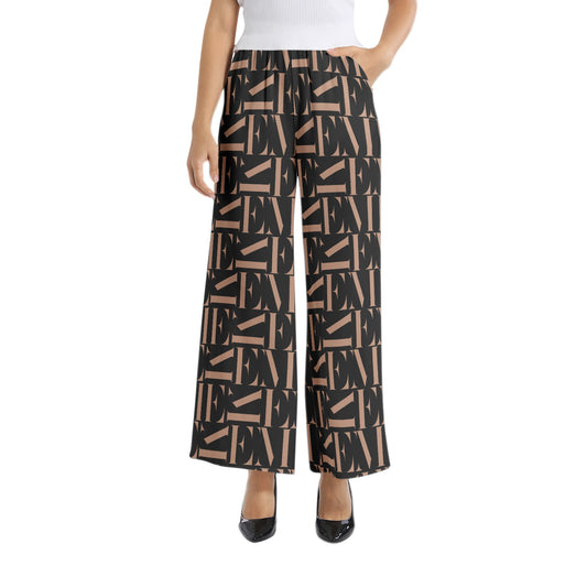 Elastic Waist Wide Leg Pant