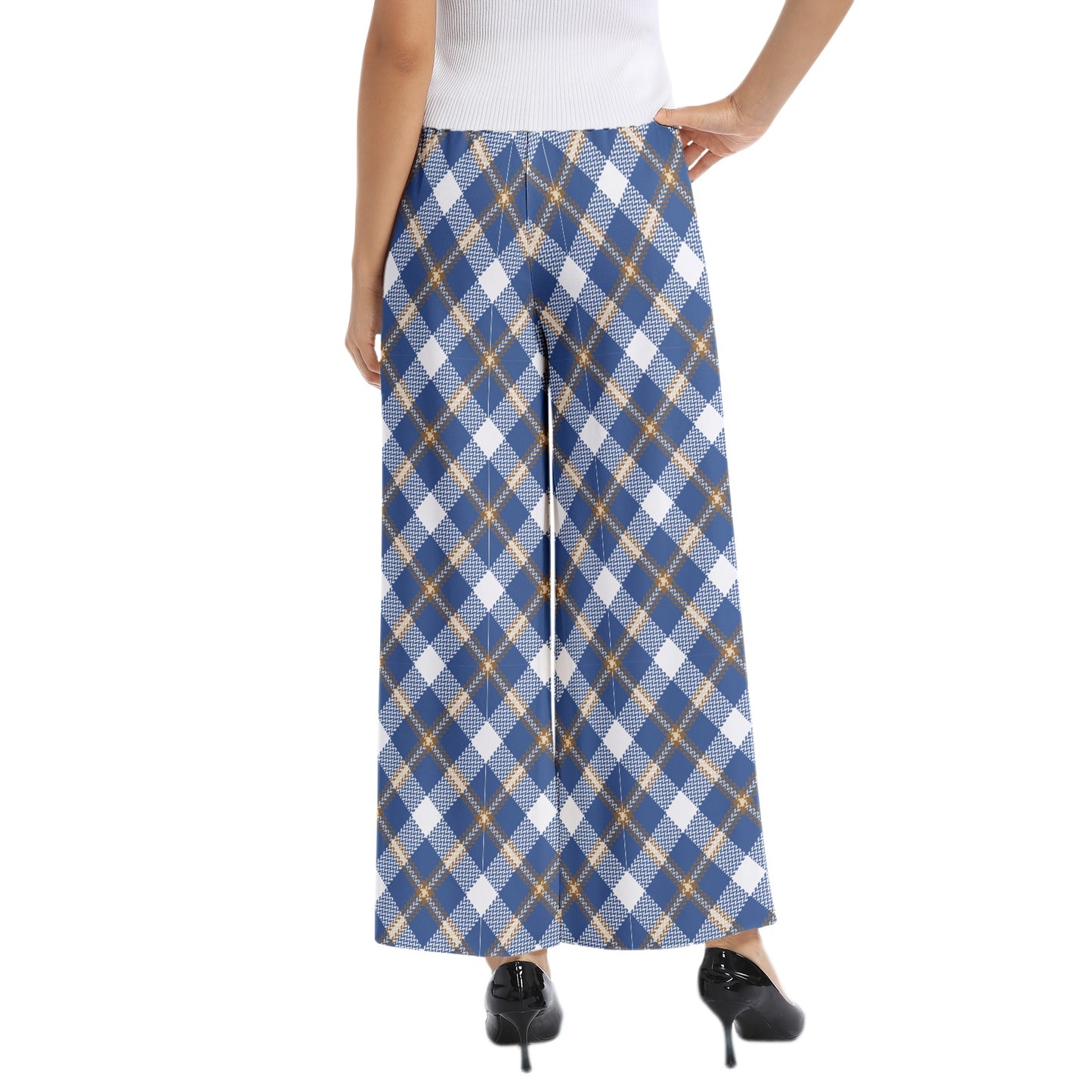 Elastic Waist Wide Leg Pant