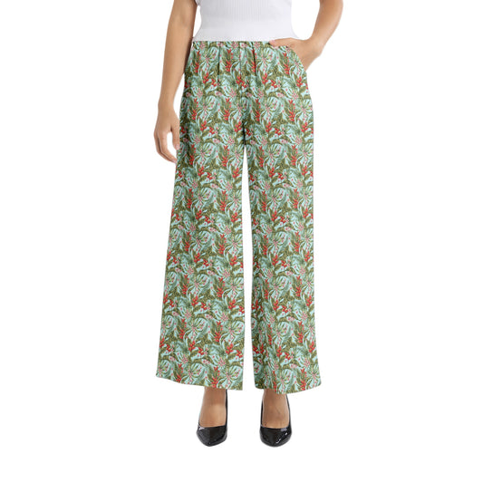 Elastic Waist Wide Leg Pant