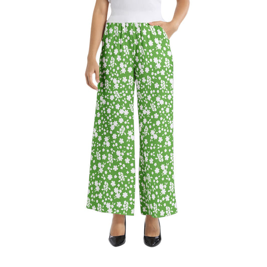 Elastic Waist Wide Leg Pant