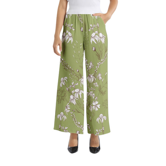 Elastic Waist Wide Leg Pant