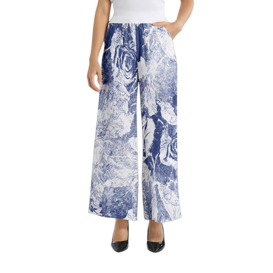 Elastic Waist Wide Leg Pant