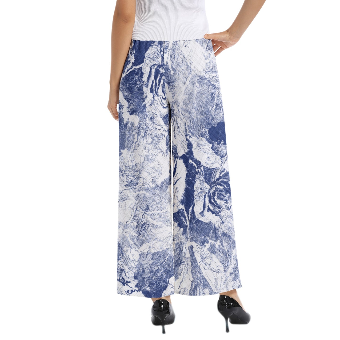 Elastic Waist Wide Leg Pant